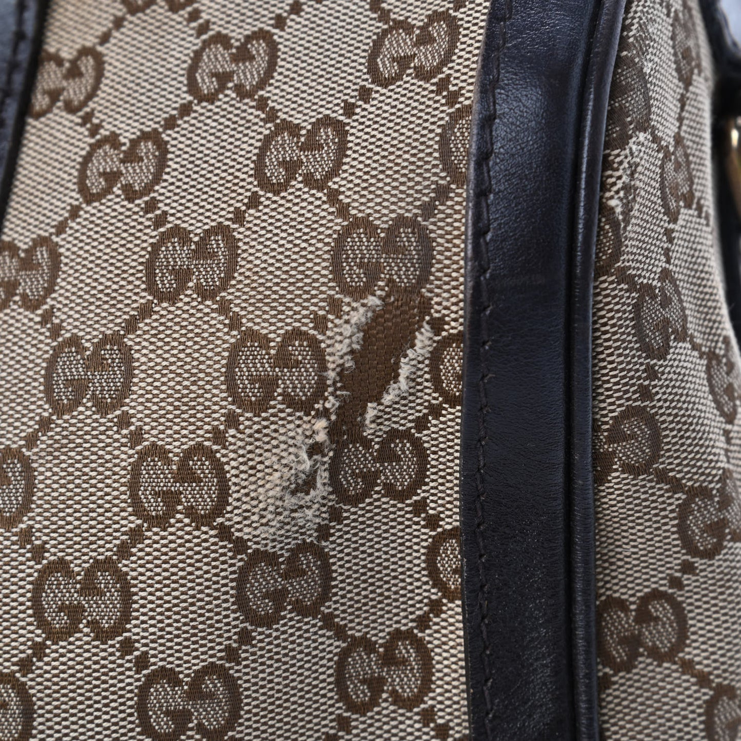 Monogram Vintage Web Medium Boston Dark Brown