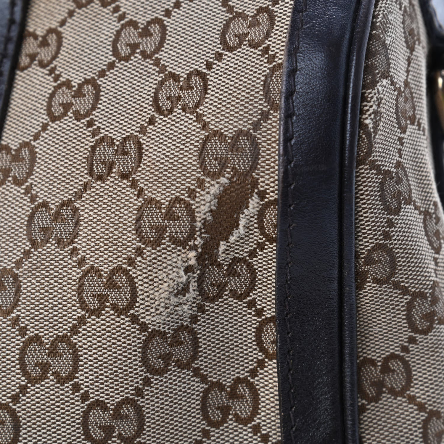 Gucci Monogram Vintage Web Medium Boston Dark Brown 14 of 14