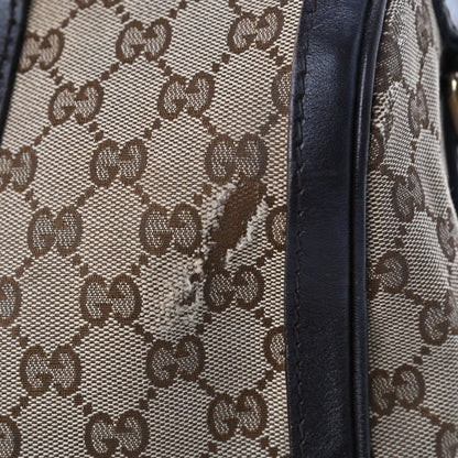 Gucci Monogram Vintage Web Medium Boston Dark Brown 14 of 14