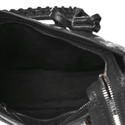 Balenciaga Agneau Classic Silver Hardware Mini City Logo Strap Gris Fossile White 5 of 9