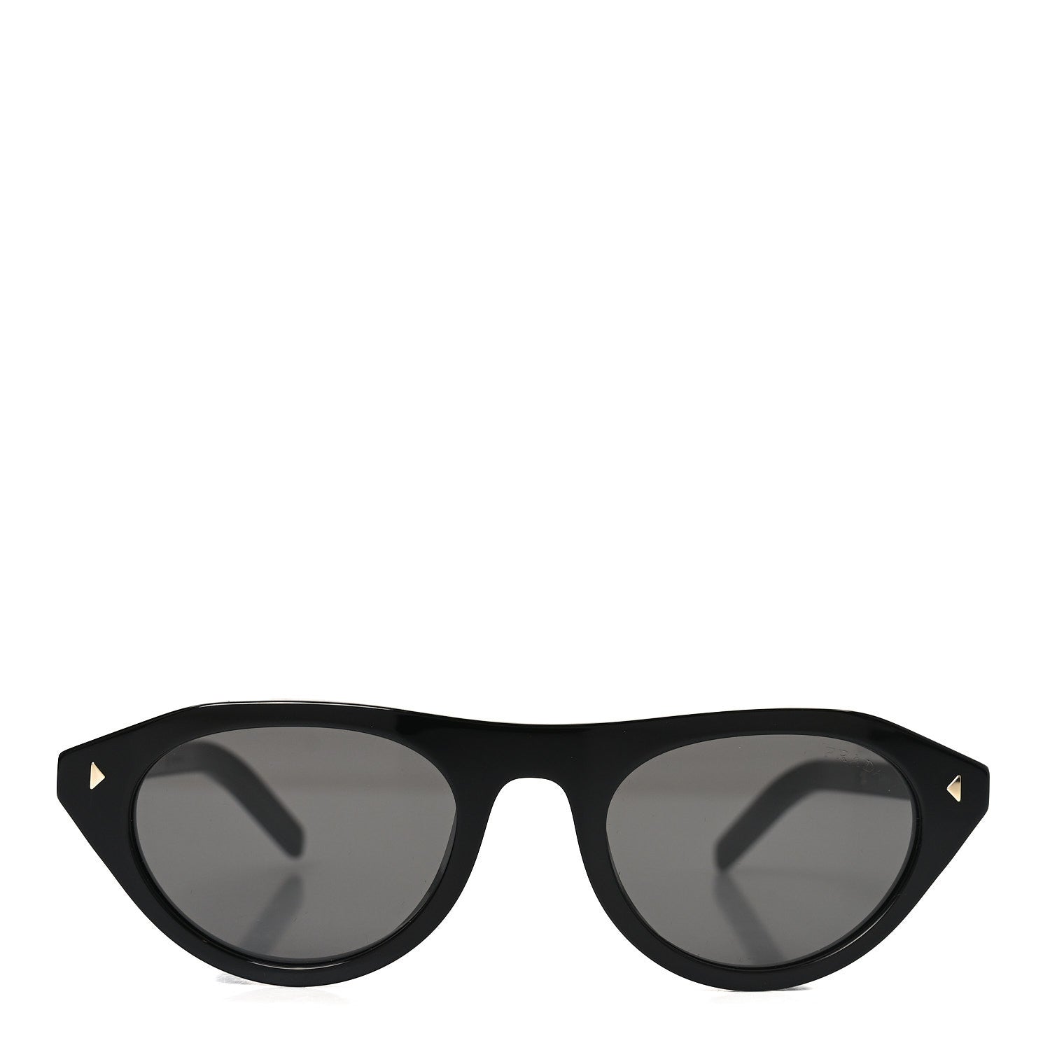 Prada Acetate Iconic Metal Plaque Sunglasses SPR B15 Black 2 of 7