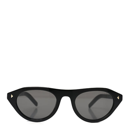 Prada Acetate Iconic Metal Plaque Sunglasses SPR B15 Black 2 of 7