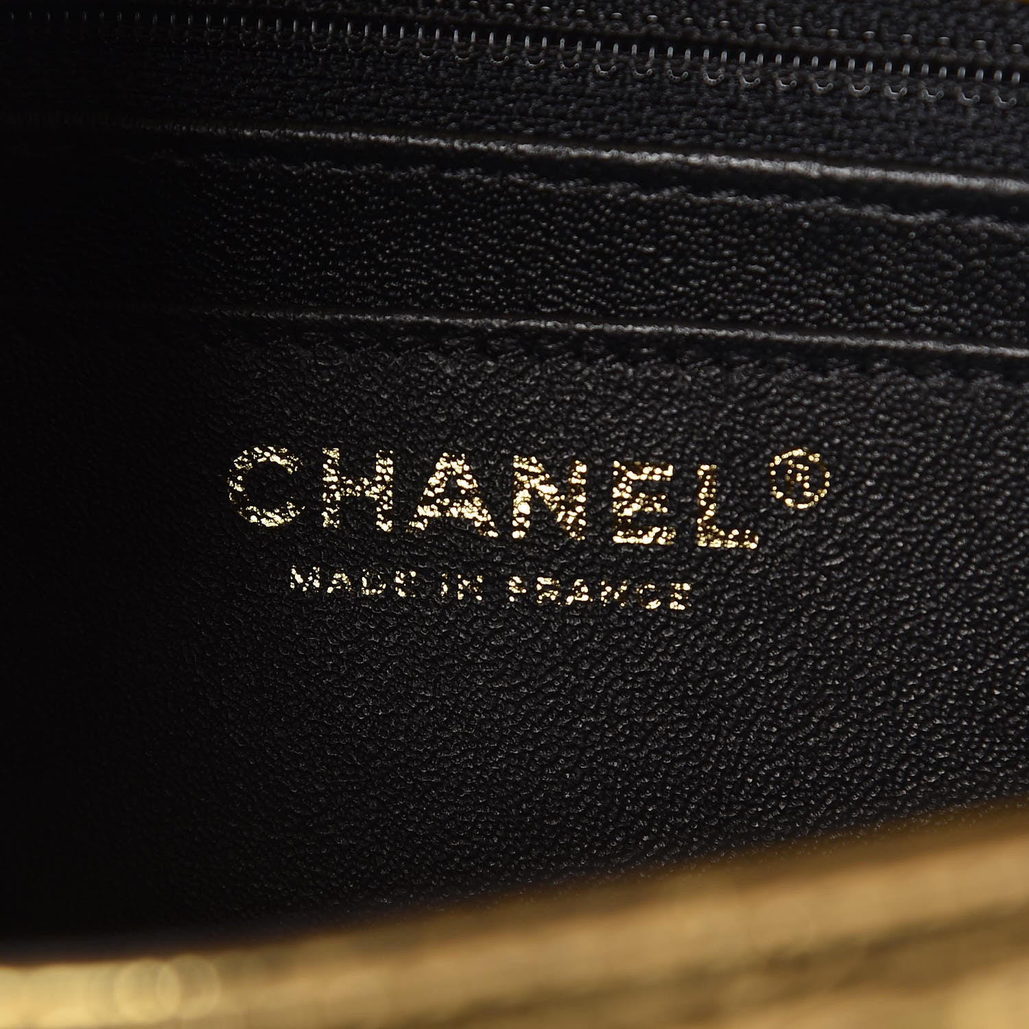 Chanel Metallic Calfskin Crocodile Embossed Mini Flap Gold 6 of 10