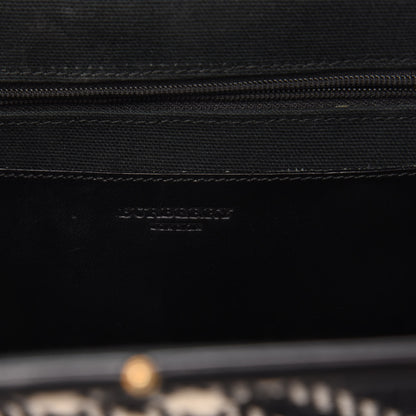 Burberry Wool Plaid Check Frame Bag Black 8 of 10