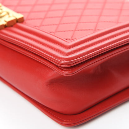 Chanel Lambskin Quilted New Medium Boy Flap Red 11 of 17