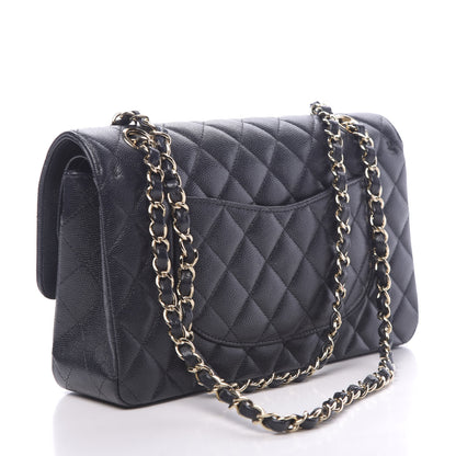 Chanel Caviar Quilted Medium Double Flap Navy 3 of 11