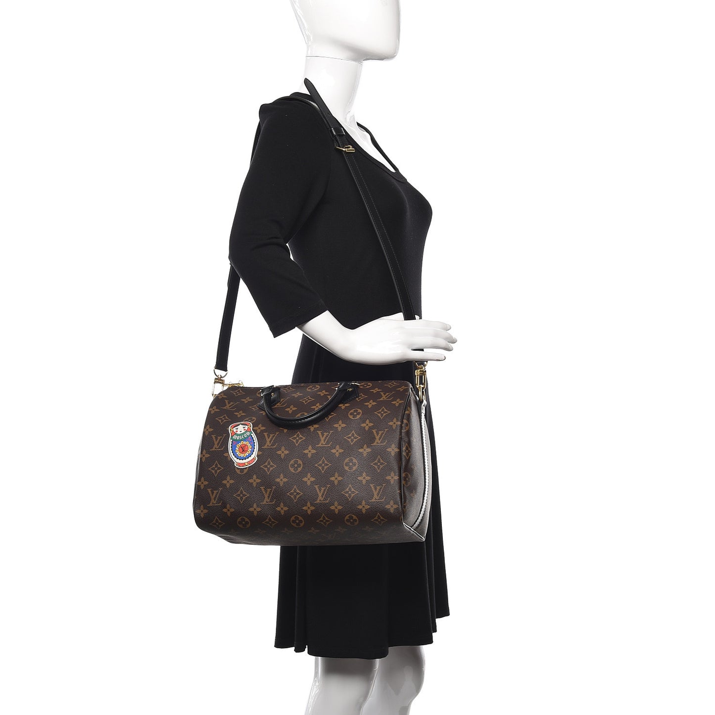 Monogram My World Tour Speedy Bandouliere 30 Black