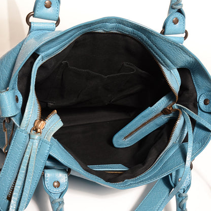 Balenciaga Agneau Classic Hardware Town Bleu Indigo 5 of 12