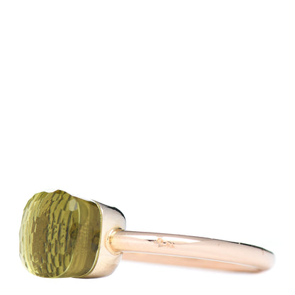 Pomellato 18K Rose Gold Lemon Quartz Petit Nudo Ring 57 8 3 of 5