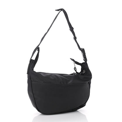 Balenciaga Recycled Sport Nylon Logo Embroidered Large Wheel Sling Bag Black White 3 of 10