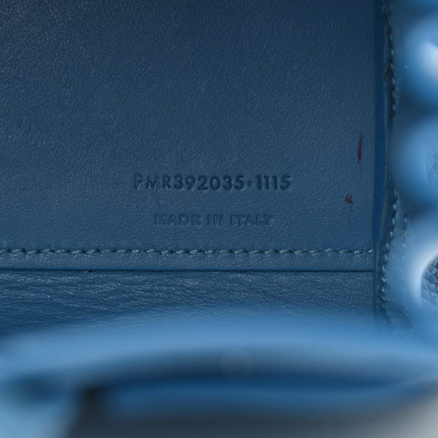 Grained Calfskin Nano Sac De Jour Blue Clair