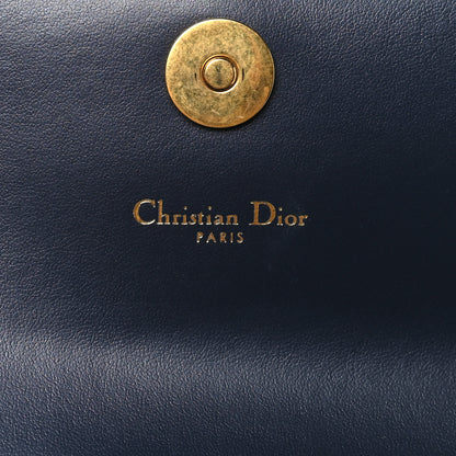 Christian Dior Oblique Denim Saddle Chain Long Wallet Blue 6 of 11