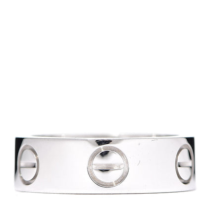 Cartier 18K White Gold 5.5mm LOVE Ring 48 4.5 3 of 4