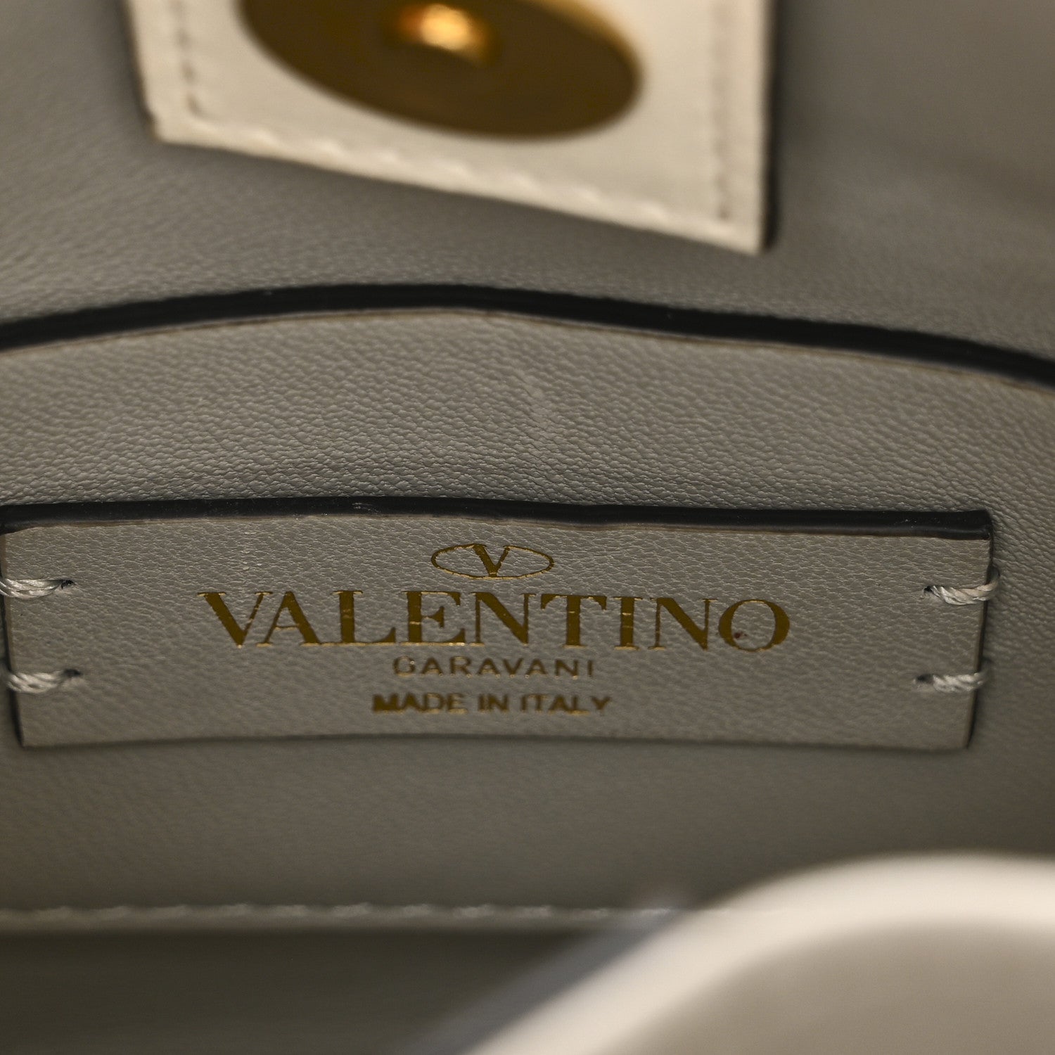 Valentino Garavani Nappa Mini Roman Stud The Handle Bag Ivory 6 of 10