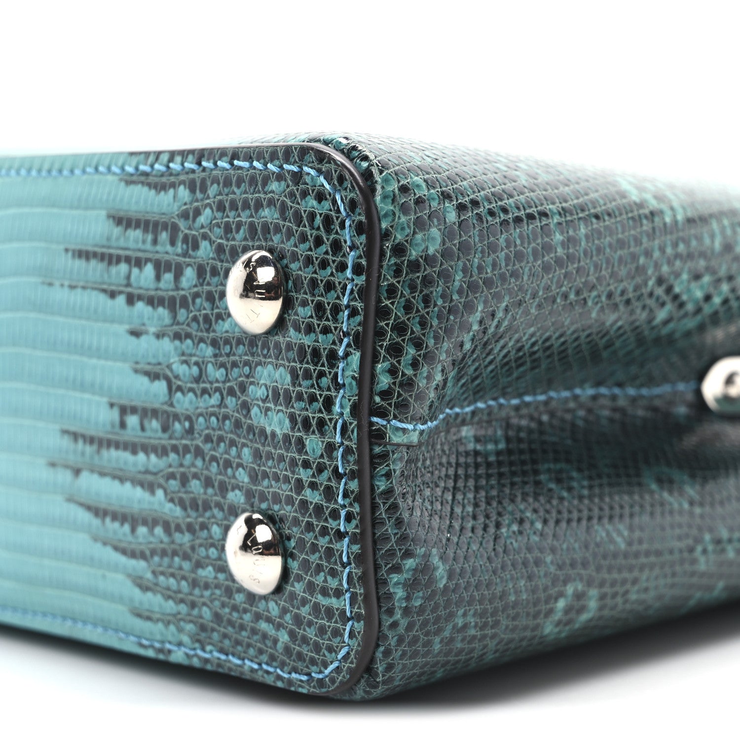 Louis Vuitton Lizard Capucines Mini Curacou Emeraude 9 of 10