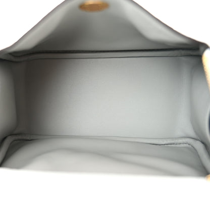 Hermes Taurillon Clemence Mini Lindy 20 Bleu Pale 5 of 11