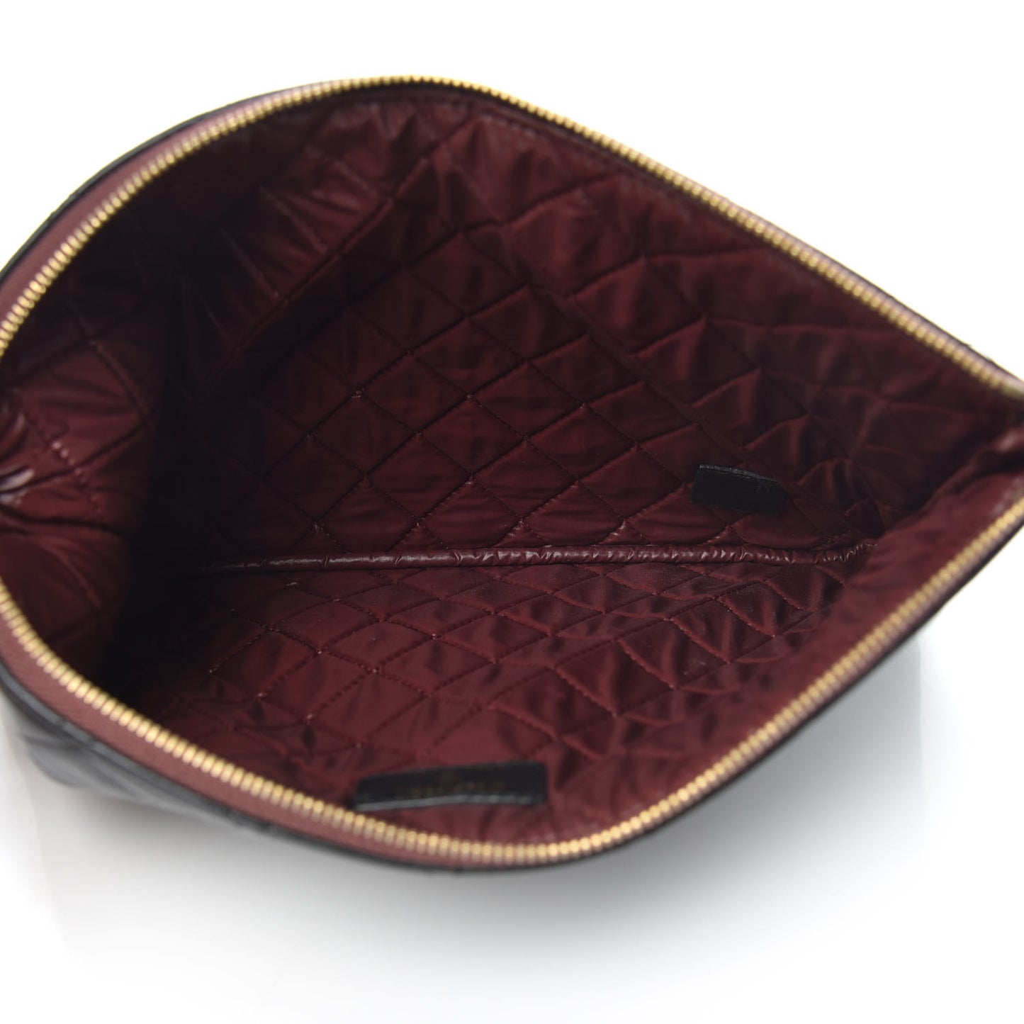 Lambskin Quilted Medium Cosmetic Case Black
