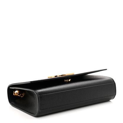 Saint Laurent Grain De Poudre Small Monogram Kate Satchel Black 4 of 10
