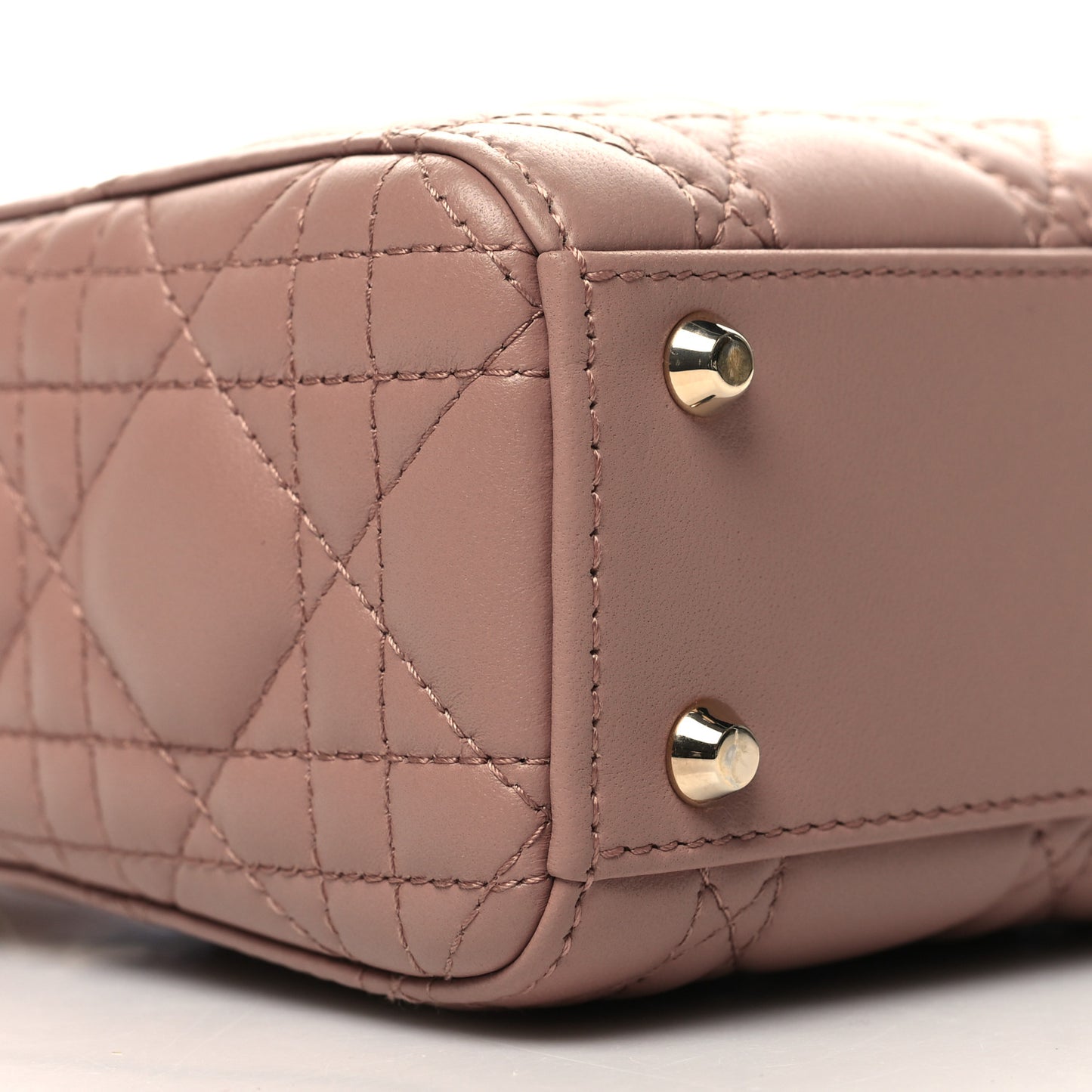 Lambskin Cannage Mini Lady Dior Blush