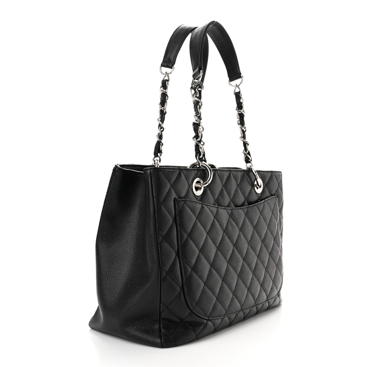 Caviar Quilted Grand Shopping Tote GST Black