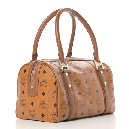 MCM Visetos Satchel Cognac 3 of 18
