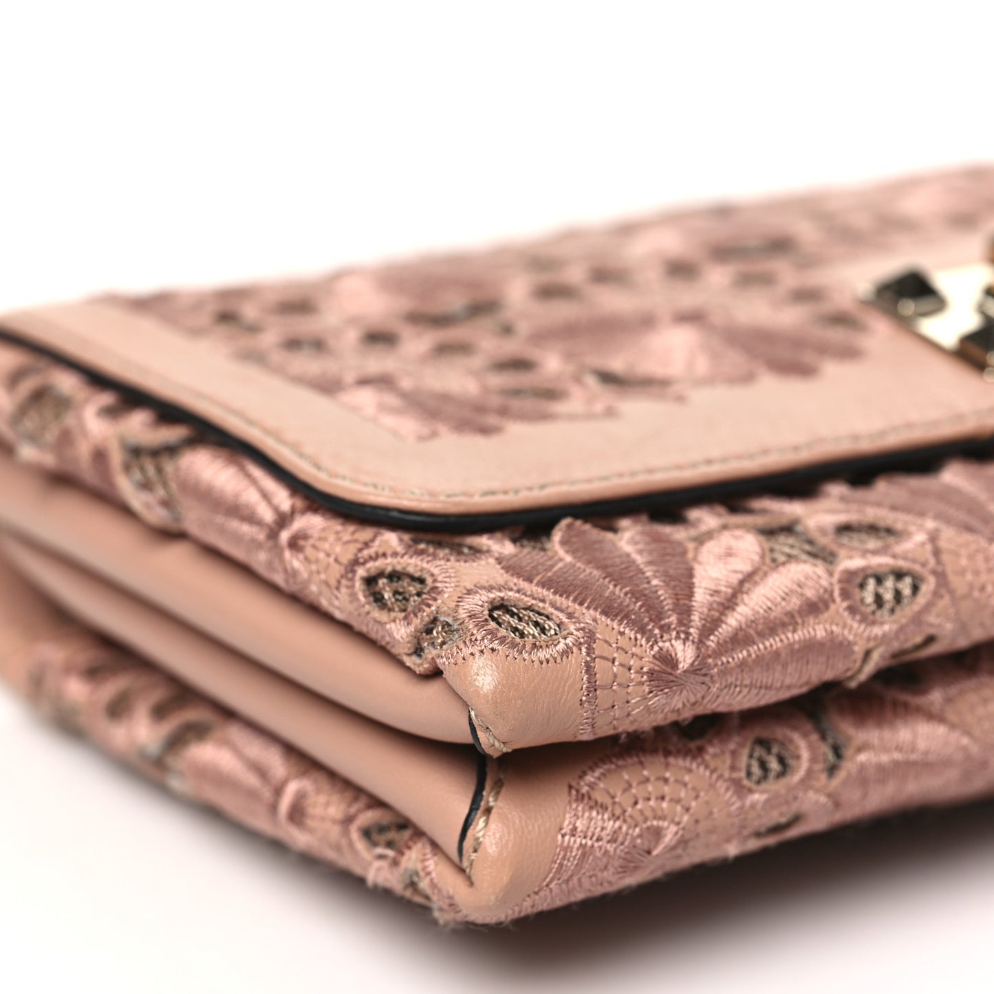 Nappa Lace Girello Flap Blush