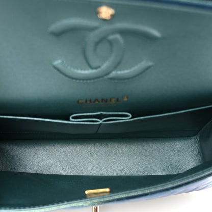 Chanel Iridescent Caviar Quilted Medium Double Flap Green 5 of 10