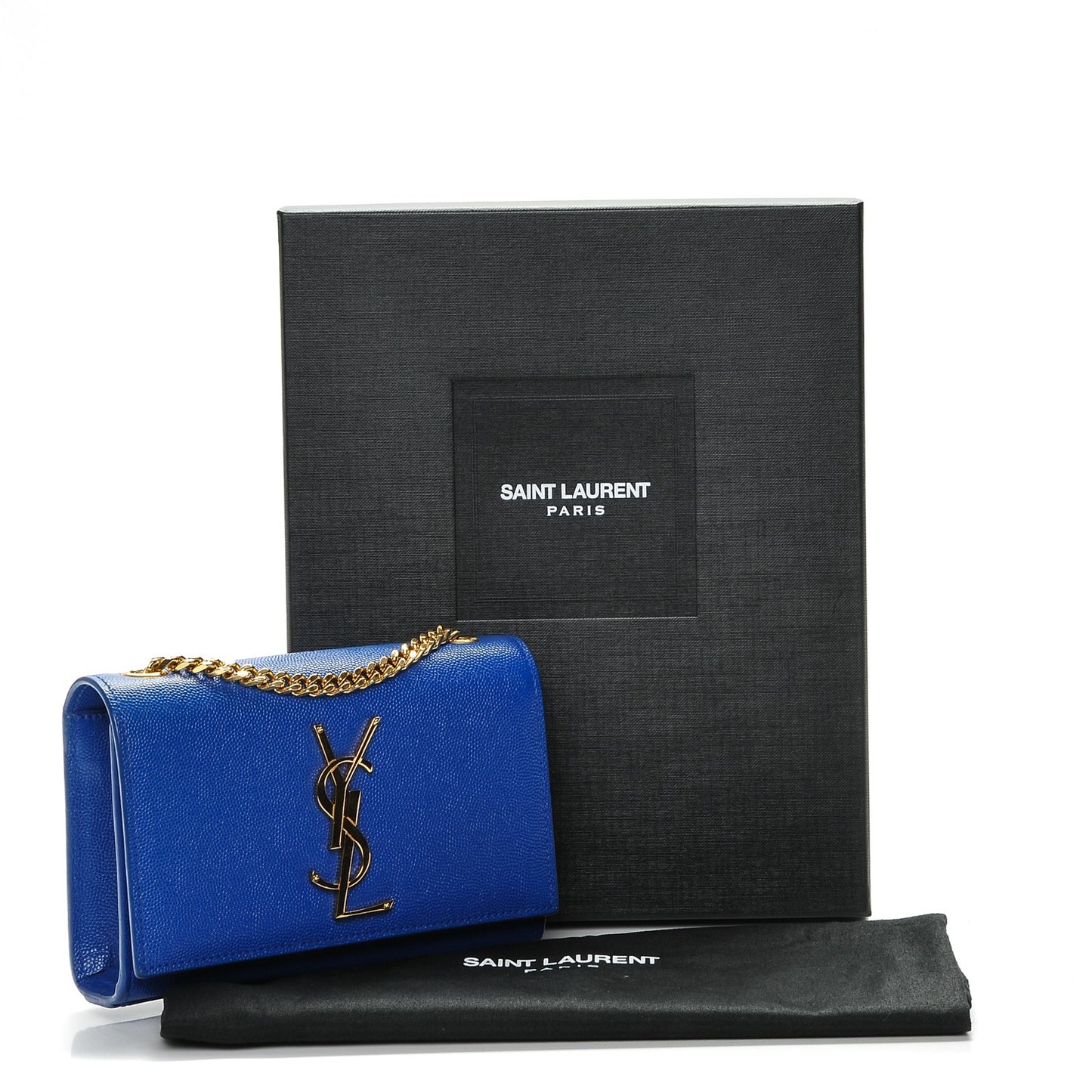 Grain De Poudre Small Classic Monogram Kate Satchel Royal Blue