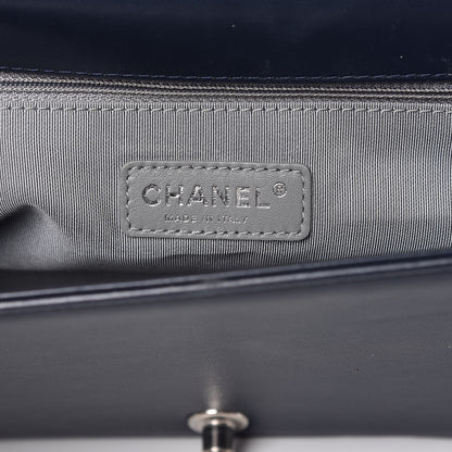 Chanel Lambskin Chevron Quilted New Medium Boy Flap Dark Navy Blue 6 of 18