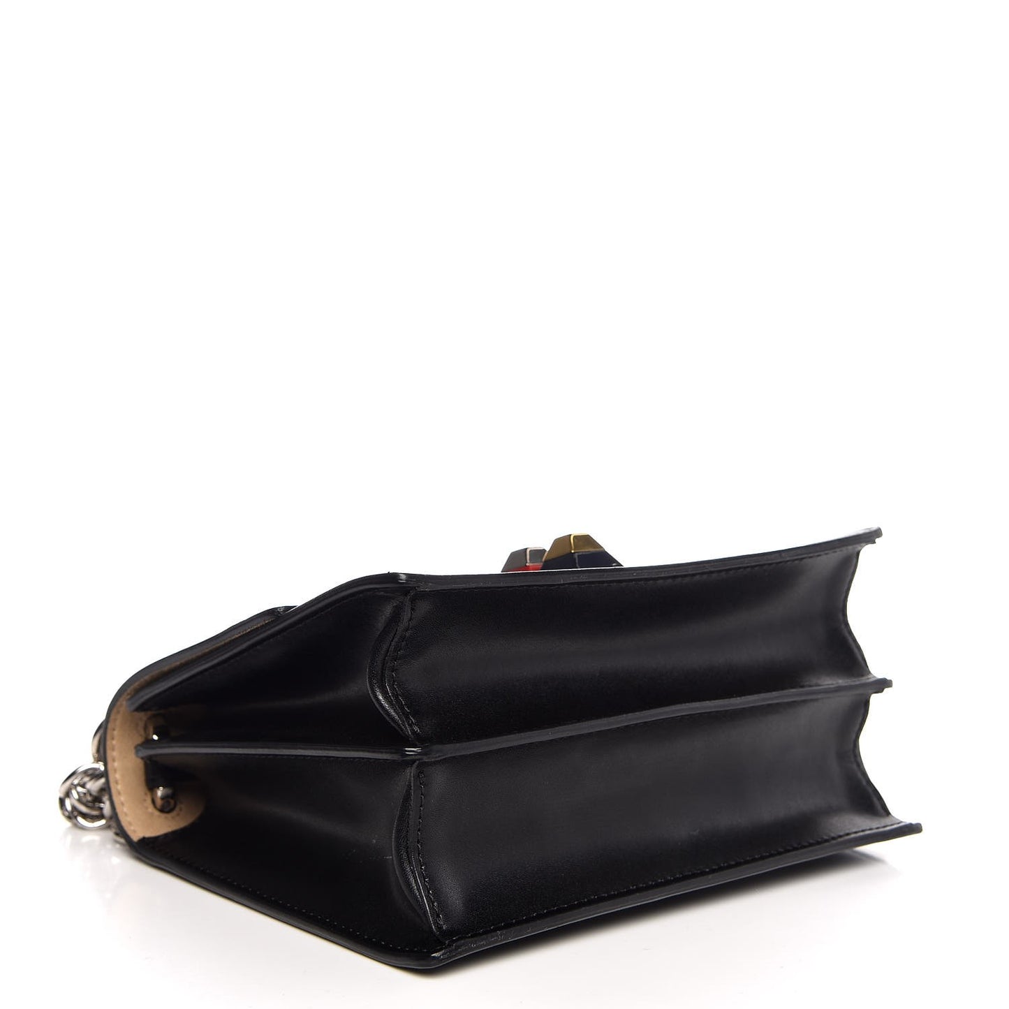 Vitello Liberty Studded Small Kan I Shoulder Bag Black Multicolor