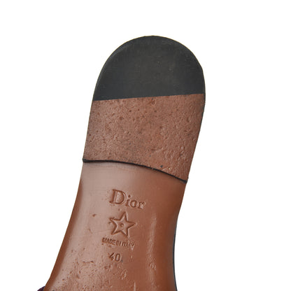 Christian Dior Canvas Embroidered Dway Mules Slide Sandals 40 Burgundy 15 of 16