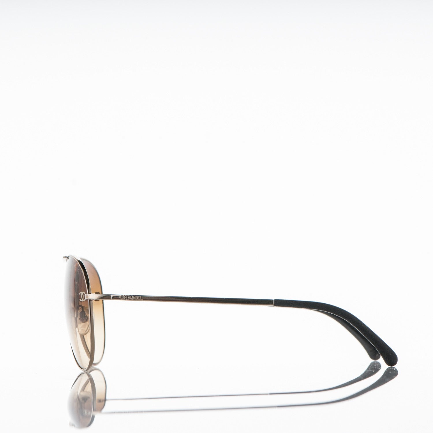 Chanel Aviator CC Sunglasses 4189-T-Q Gold 3 of 8
