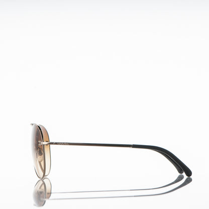 Chanel Aviator CC Sunglasses 4189-T-Q Gold 3 of 8