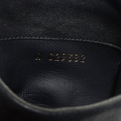Chanel Leather CC Cap Toe Ankle Boots 37.5 Black 8 of 9
