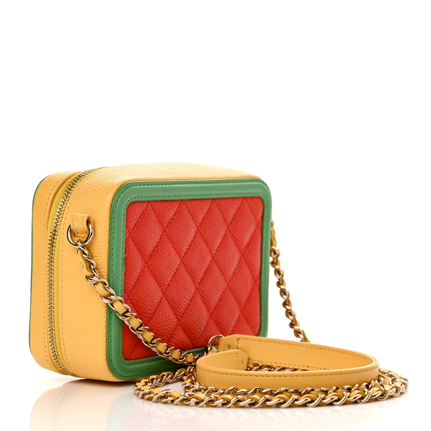Chanel Caviar Quilted Filigree Vanity Clutch With Chain Multicolor 3 of 10