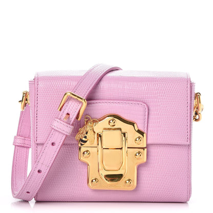 Dolce & Gabbana Lizard Mini Lucia Satchel Baby Pink 1 of 7