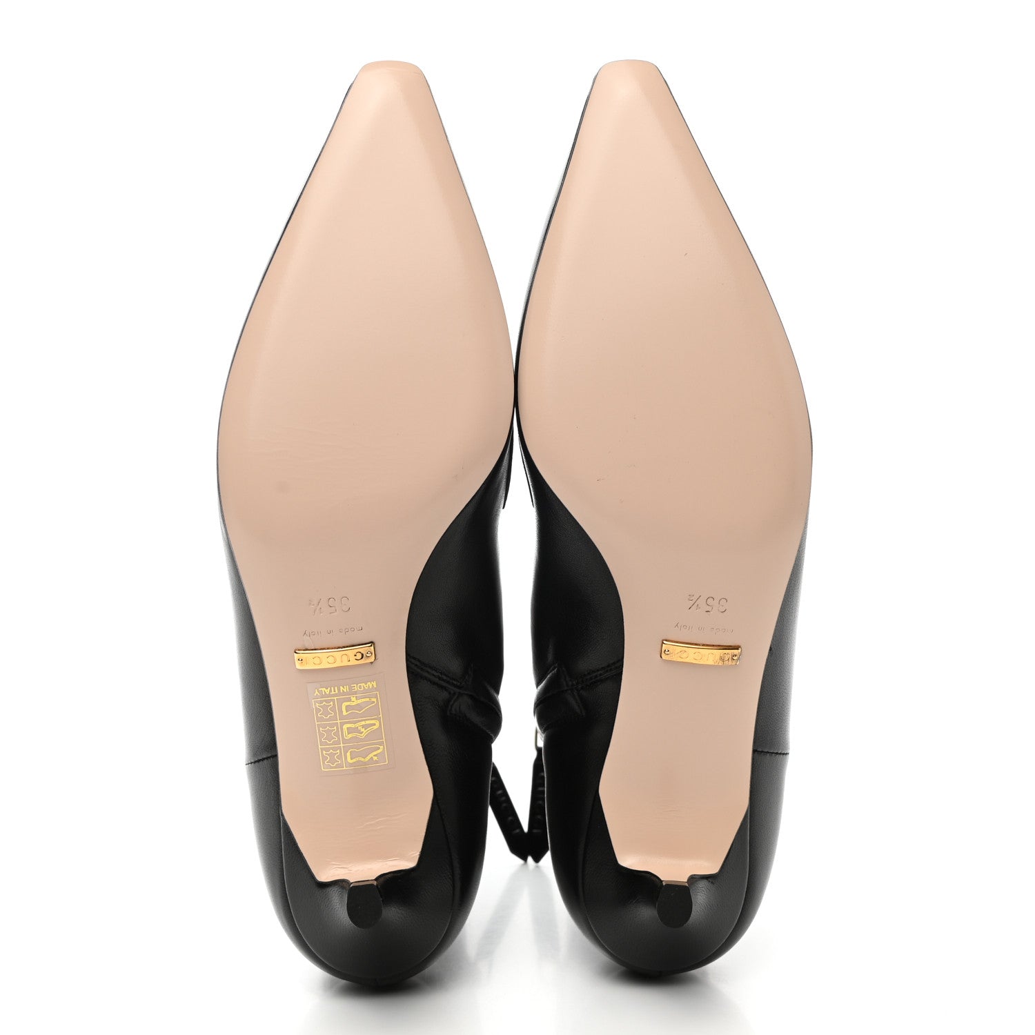 Gucci Nappa Zumi Mid Ankle Boots 35.5 Black 5 of 9