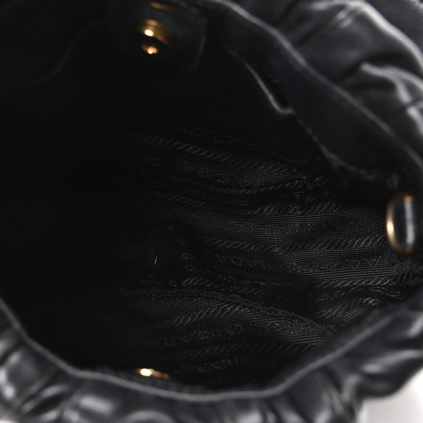 Nappa Stripes Mini Shoulder Bag Black