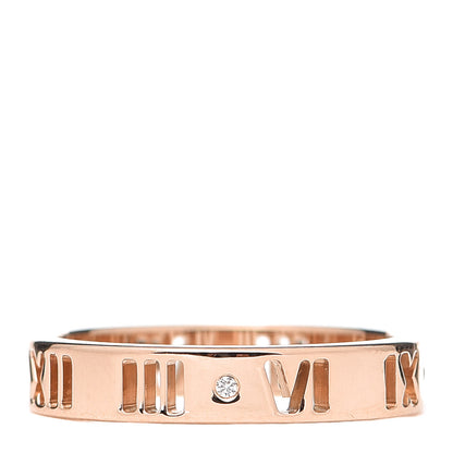 Tiffany 18K Rose Gold Diamond Atlas Pierced Ring 50 5.25 1 of 5
