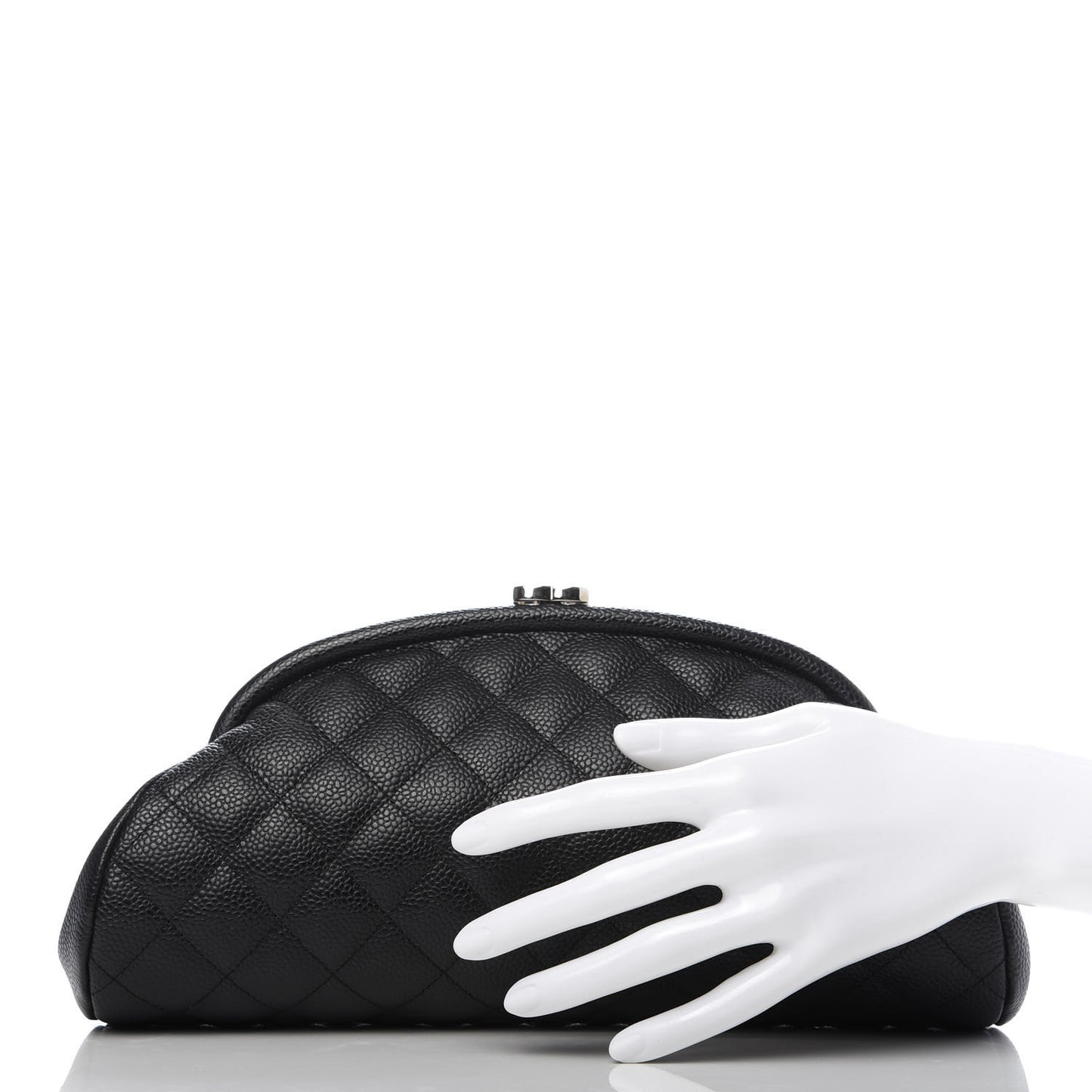 Caviar Quilted Timeless Clutch Black