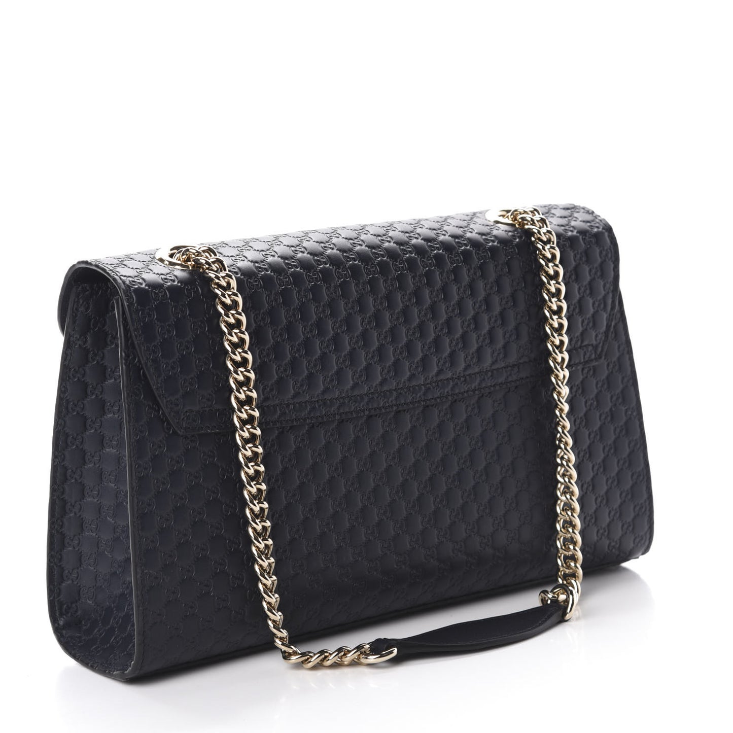 Soft Microguccissima Medium Emily Chain Shoulder Bag Blue