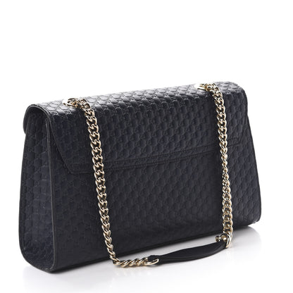 Gucci Soft Microguccissima Medium Emily Chain Shoulder Bag Blue 3 of 11