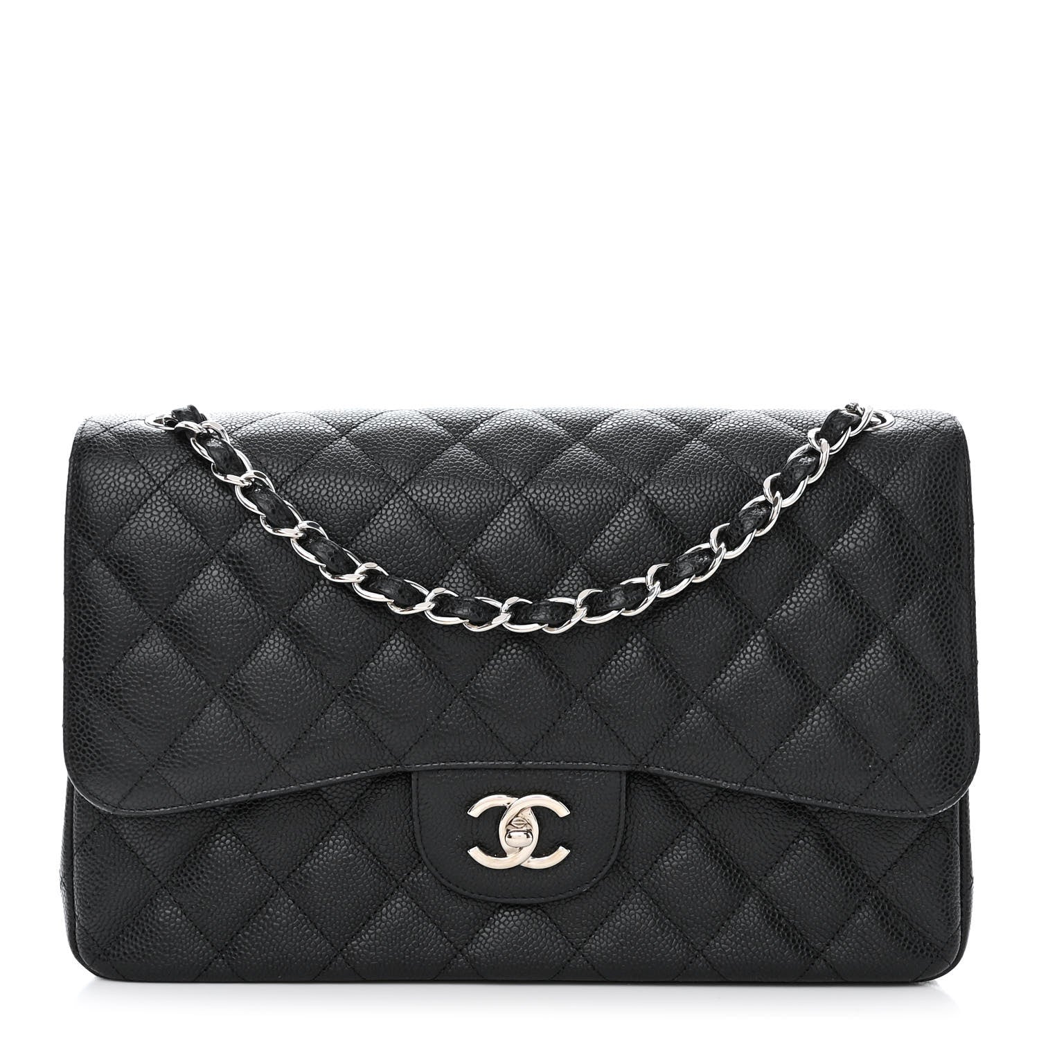 Chanel Caviar Quilted Jumbo Double Flap Black 1 of 10