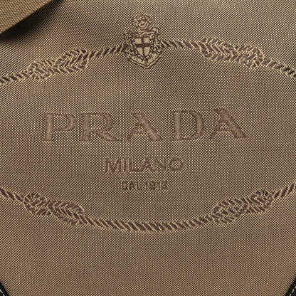 Prada Jacquard Logo Small Flat Messenger Bag Corda Bruciato 8 of 10