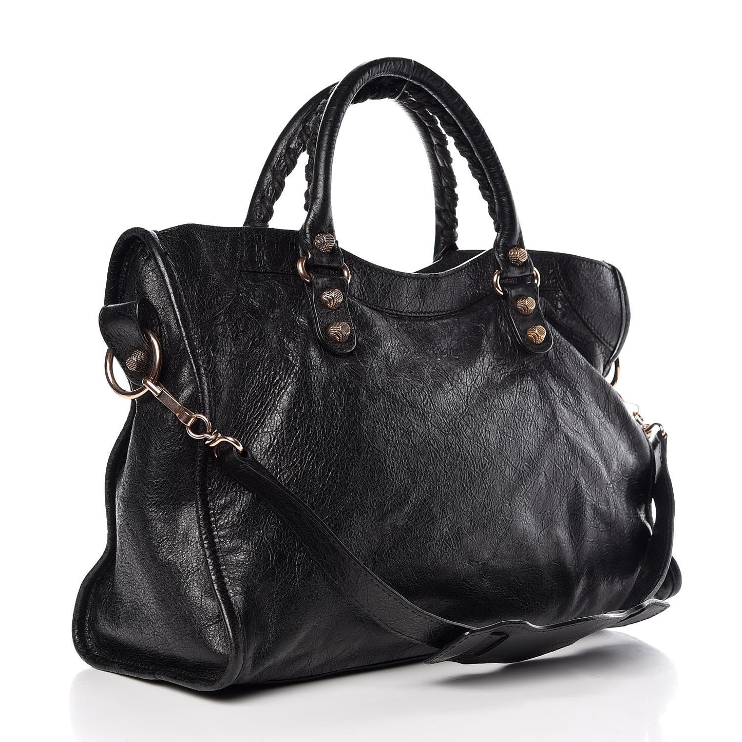 Agneau Giant 12 Rose Gold Hardware City Black