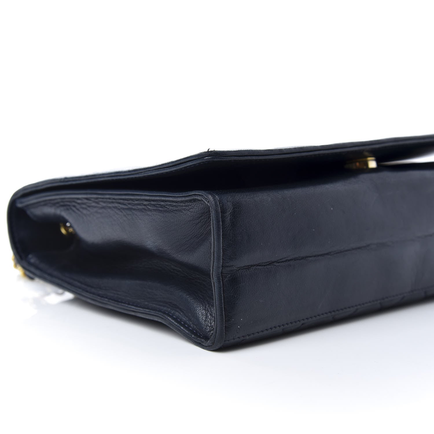 Chanel Lambskin Quilted Small Single Flap Navy 8 of 10