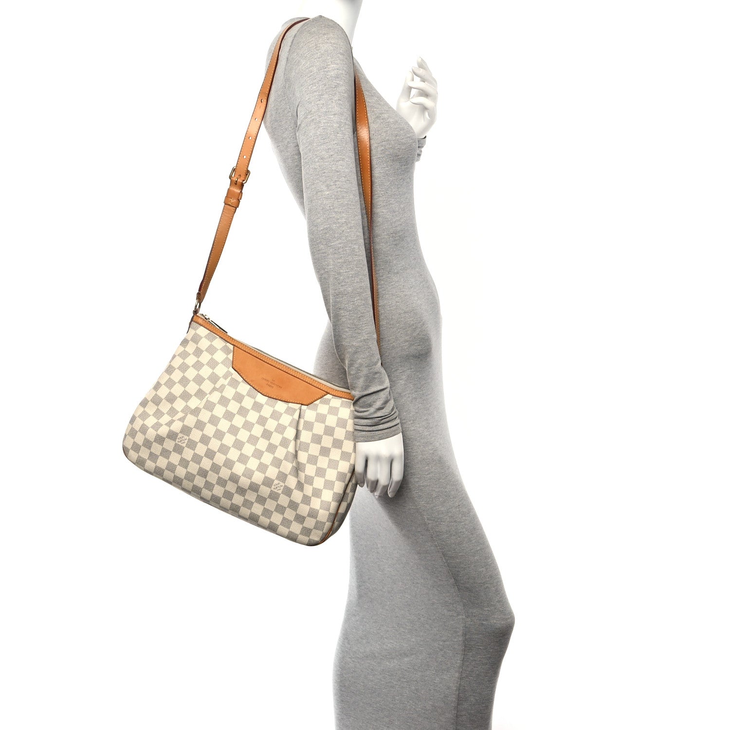 Louis Vuitton Damier Azur Siracusa MM 2 of 9