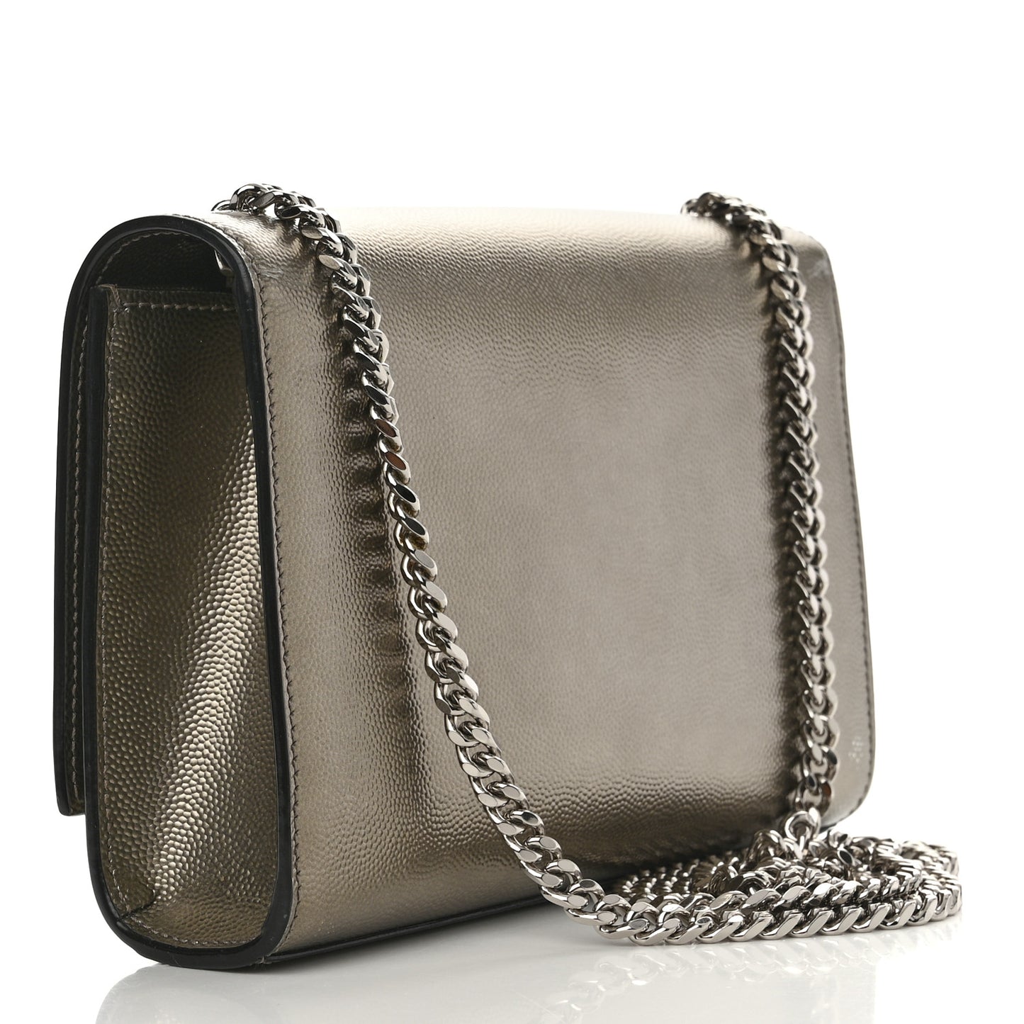 Grain De Poudre Small Monogram Kate Satchel Gold