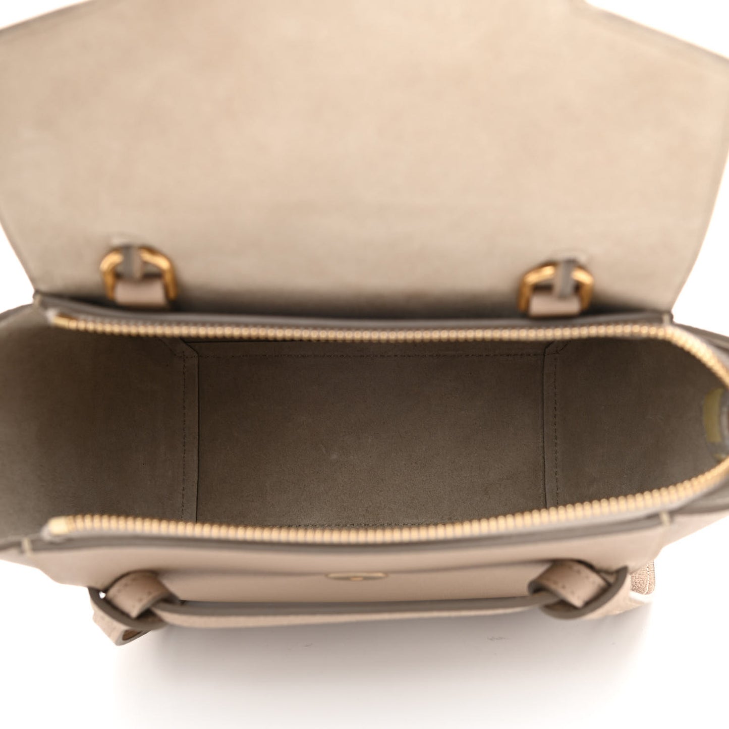Grained Calfskin Nano Belt Bag Light Taupe