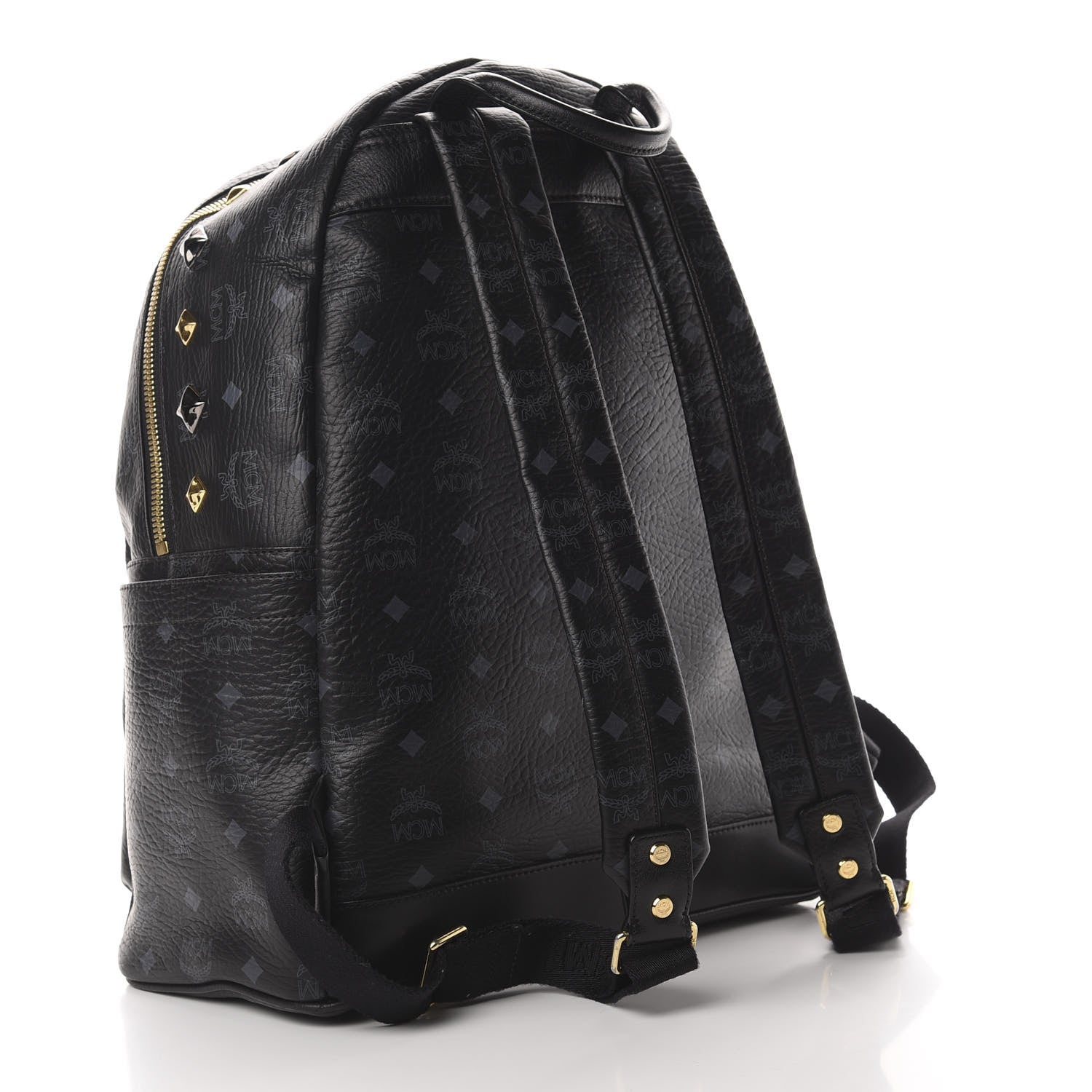 MCM Visetos Studded Medium Stark M Backpack Black 2 of 11